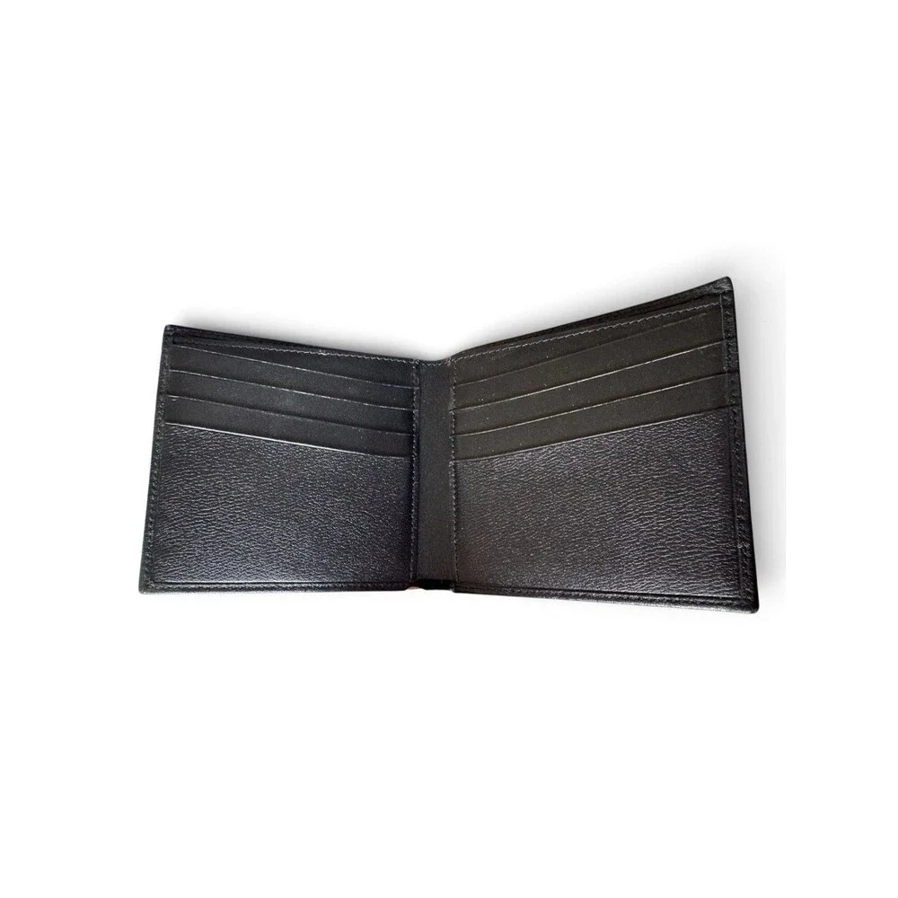 Smythson Of Bond Street Black Leather Bi-Fold Wallet Excellent!